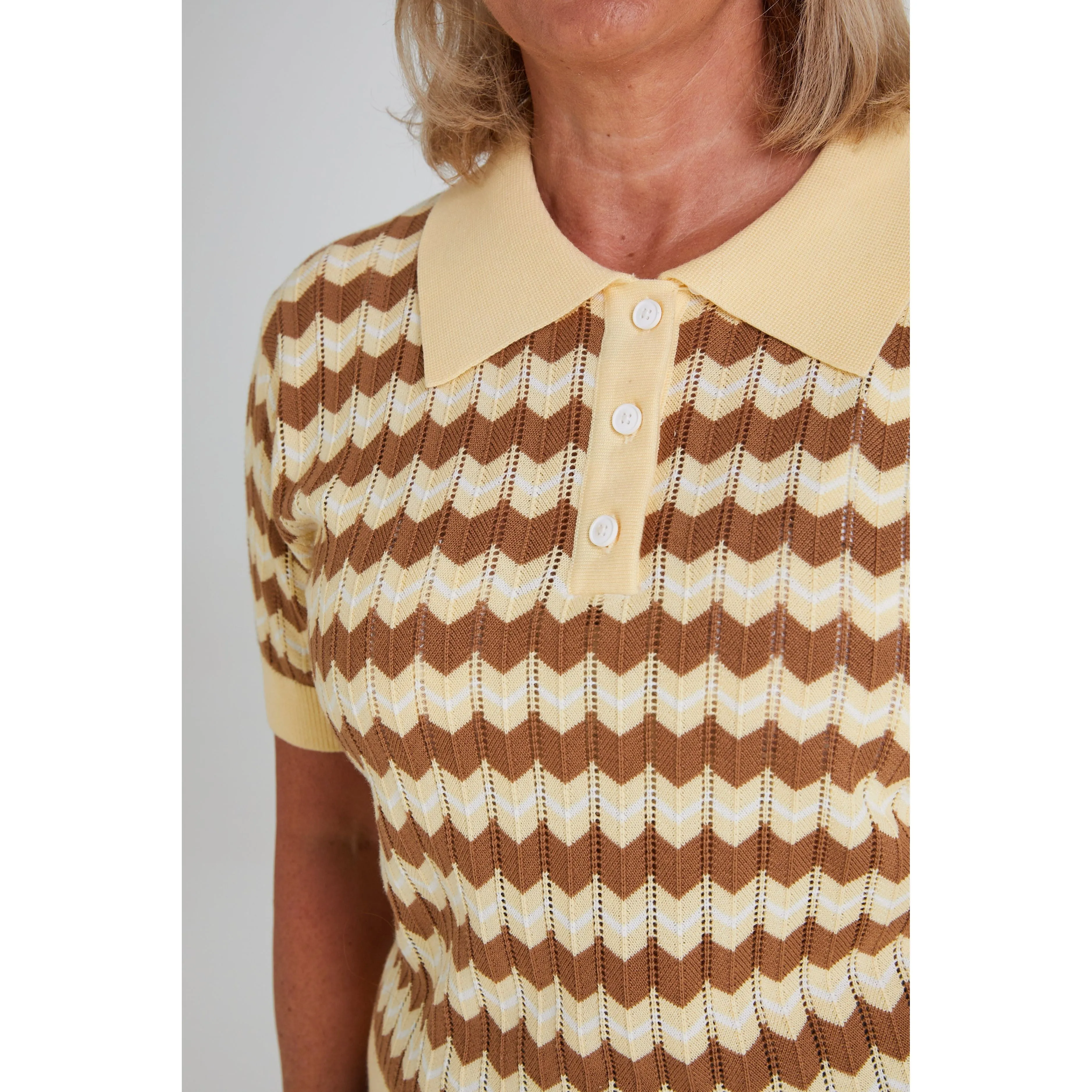 Mr Bridger - Women's Supremely Fine Gauge 'Florence' Butter - Polo Knit