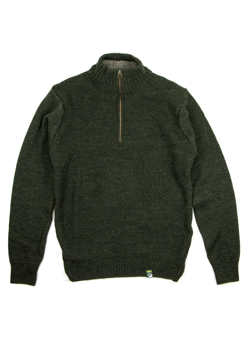 Norber British Wool Zip Neck Jumper