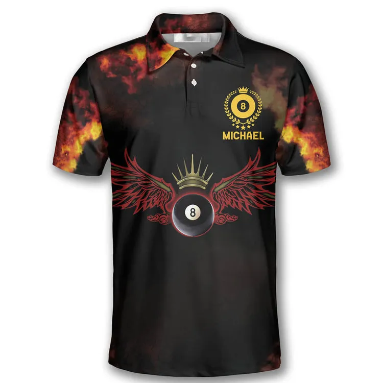 On the Snap Custom Billiard Shirts for Men, Custom Billiard Shirts for Team, Billiard Polo Shirts