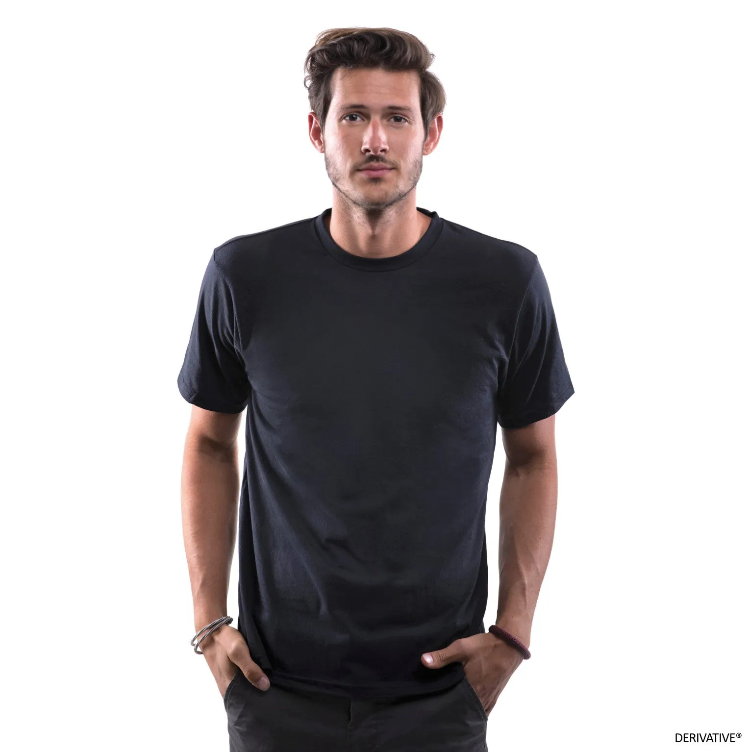 Organic Cotton & Recycled Polyester T-Shirts - Black