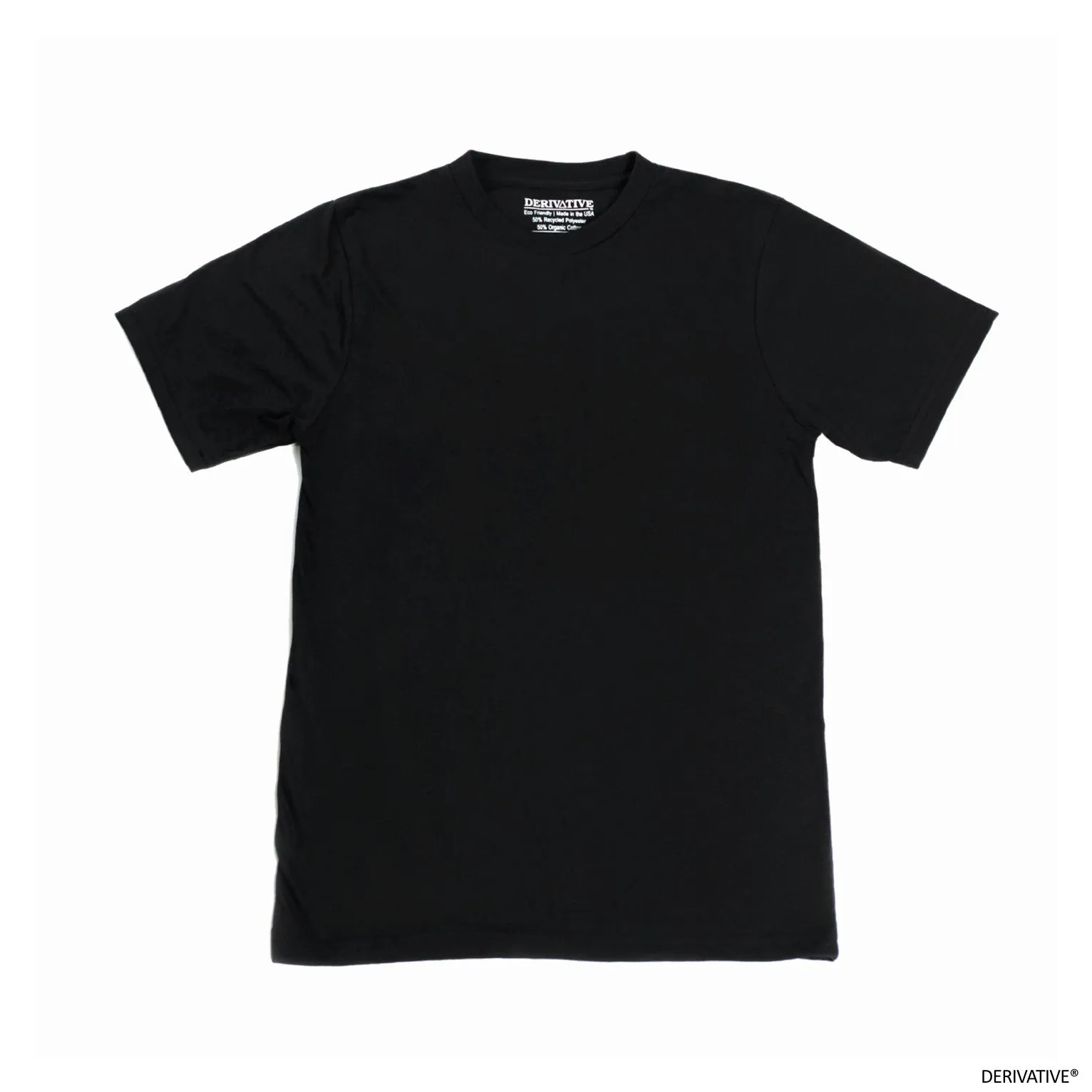 Organic Cotton & Recycled Polyester T-Shirts - Black