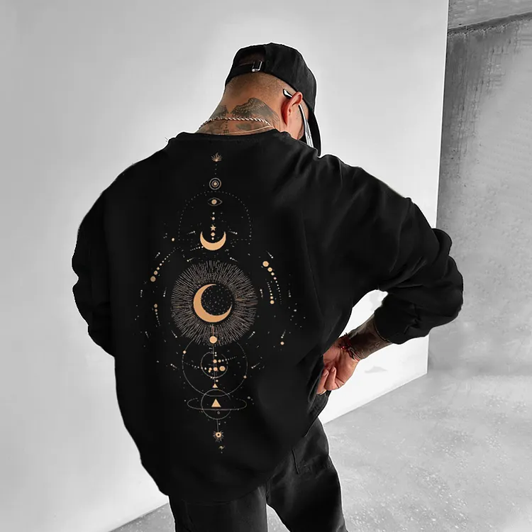 Oversized ''Astral Spine'' Crew Sweatshirt