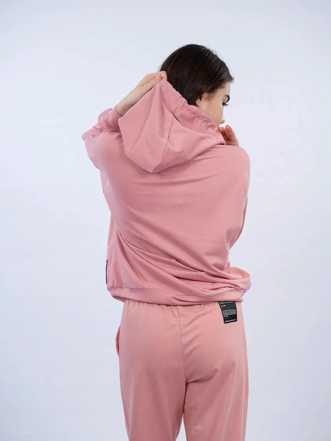 Pink Casual Hoodie