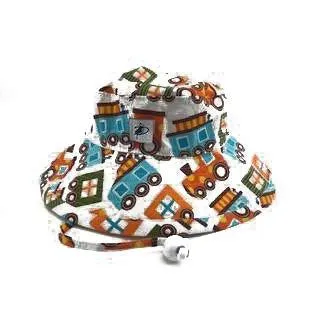 Puffin Gear Organic Wide Brim Sunbaby Hat - Train