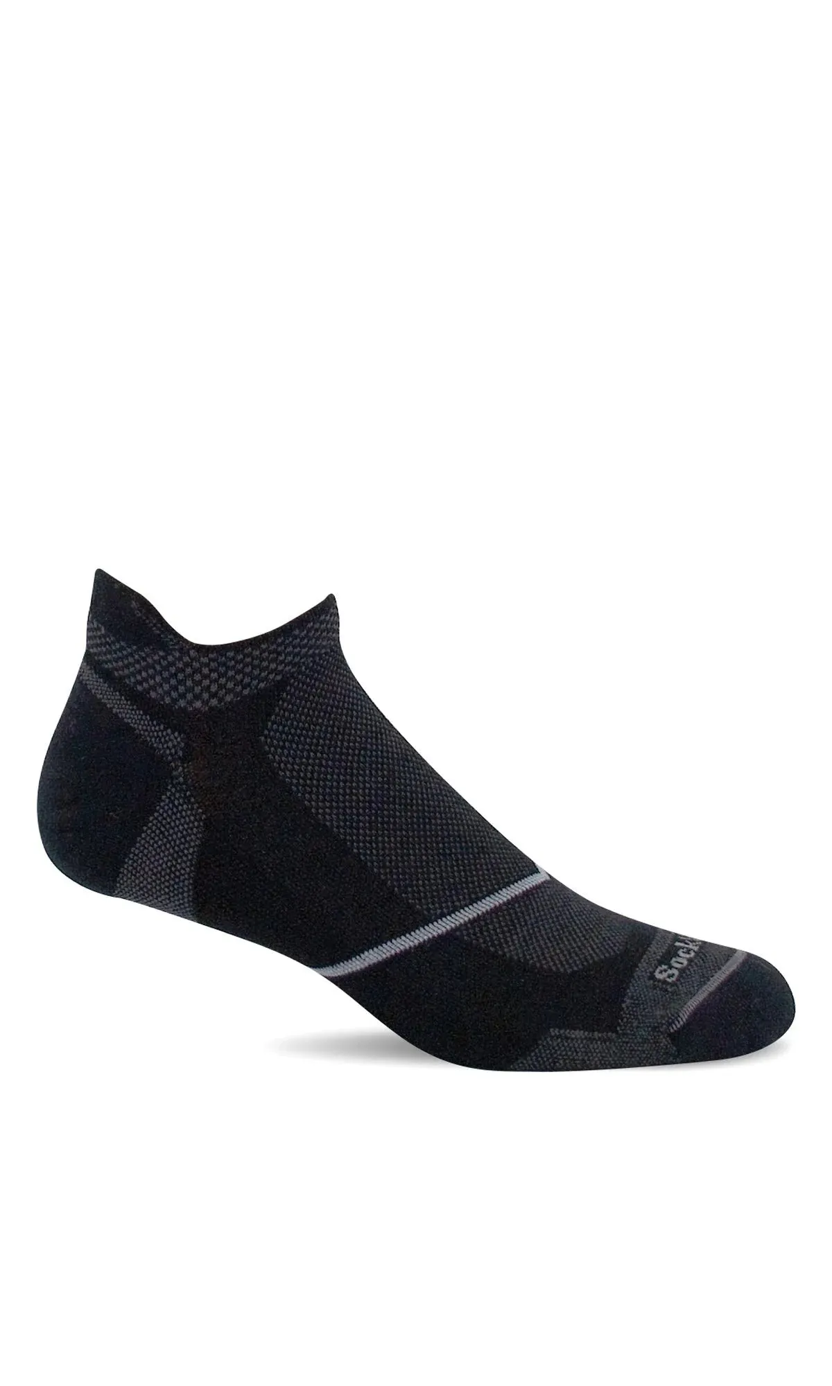 Pulse Micro Men's Bamboo/Merino Firm Compression Ankle Socks in Black