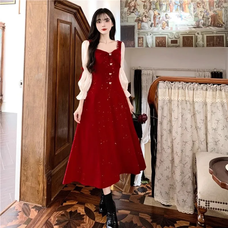 red dress for women plus size   S3464