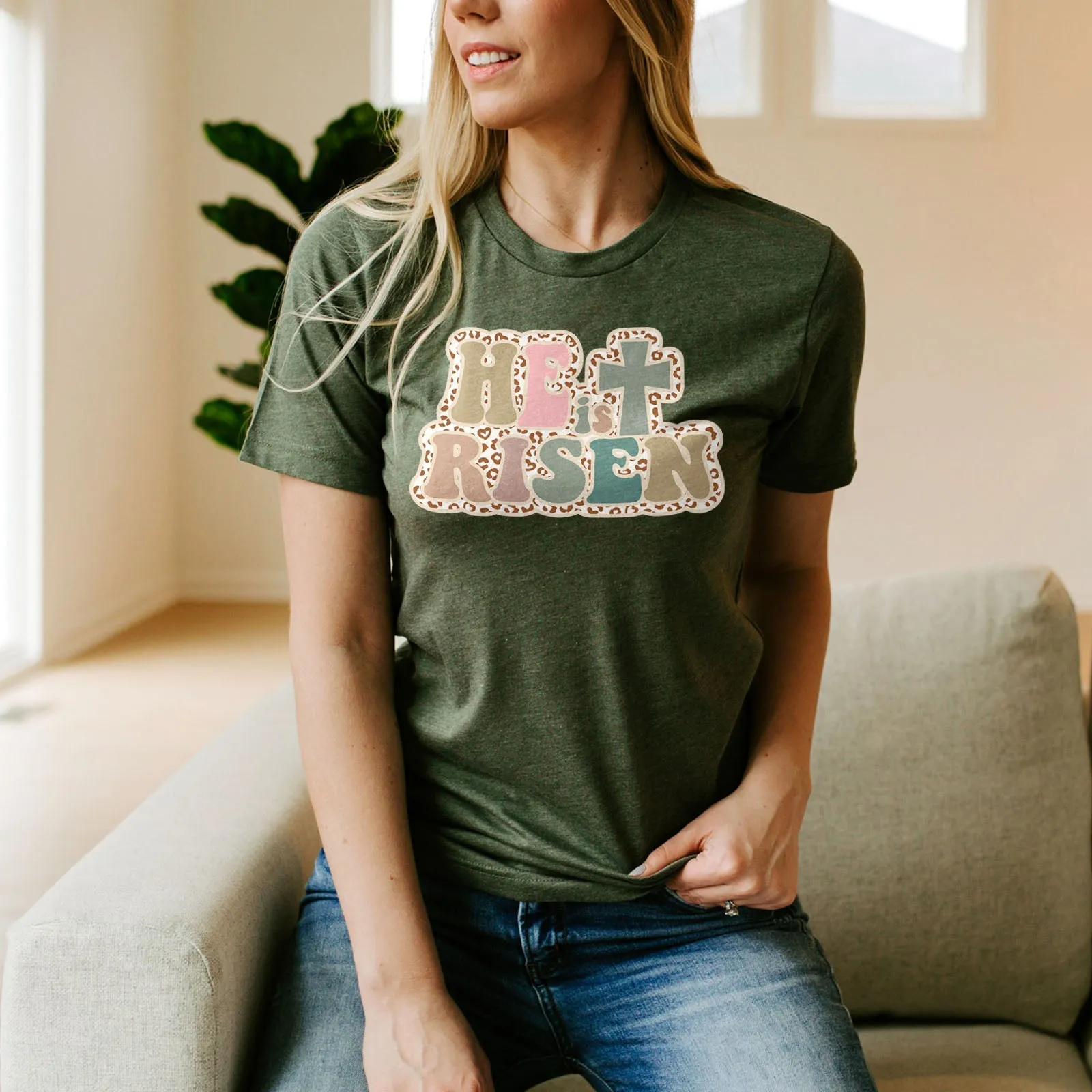 Retro Easter Matthew 28:6 Tee Shirts For Women - Christian Easter T Shirts