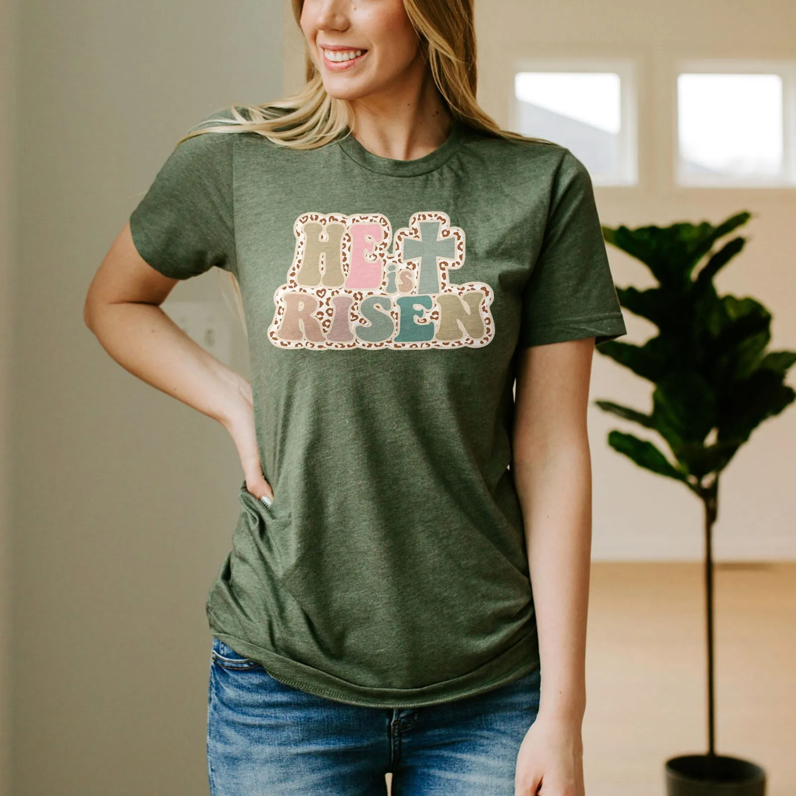 Retro Easter Matthew 28:6 Tee Shirts For Women - Christian Easter T Shirts