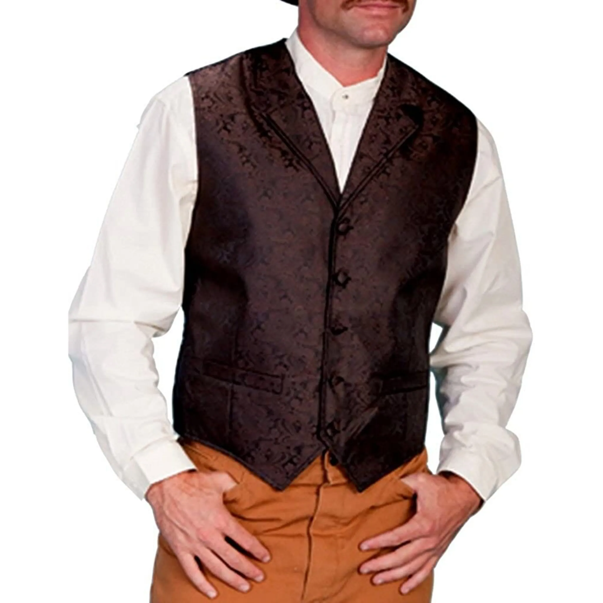 SCULLY MEN'S PAISLEY VEST - RW093