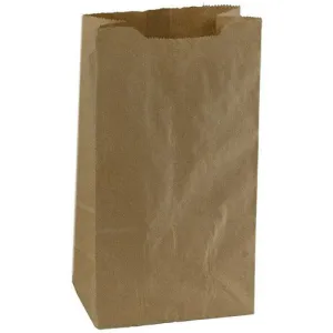 Self-Opening Style Brown Kraft Paper Shopping Bags - 4.25" x 2.50" x 8.00"