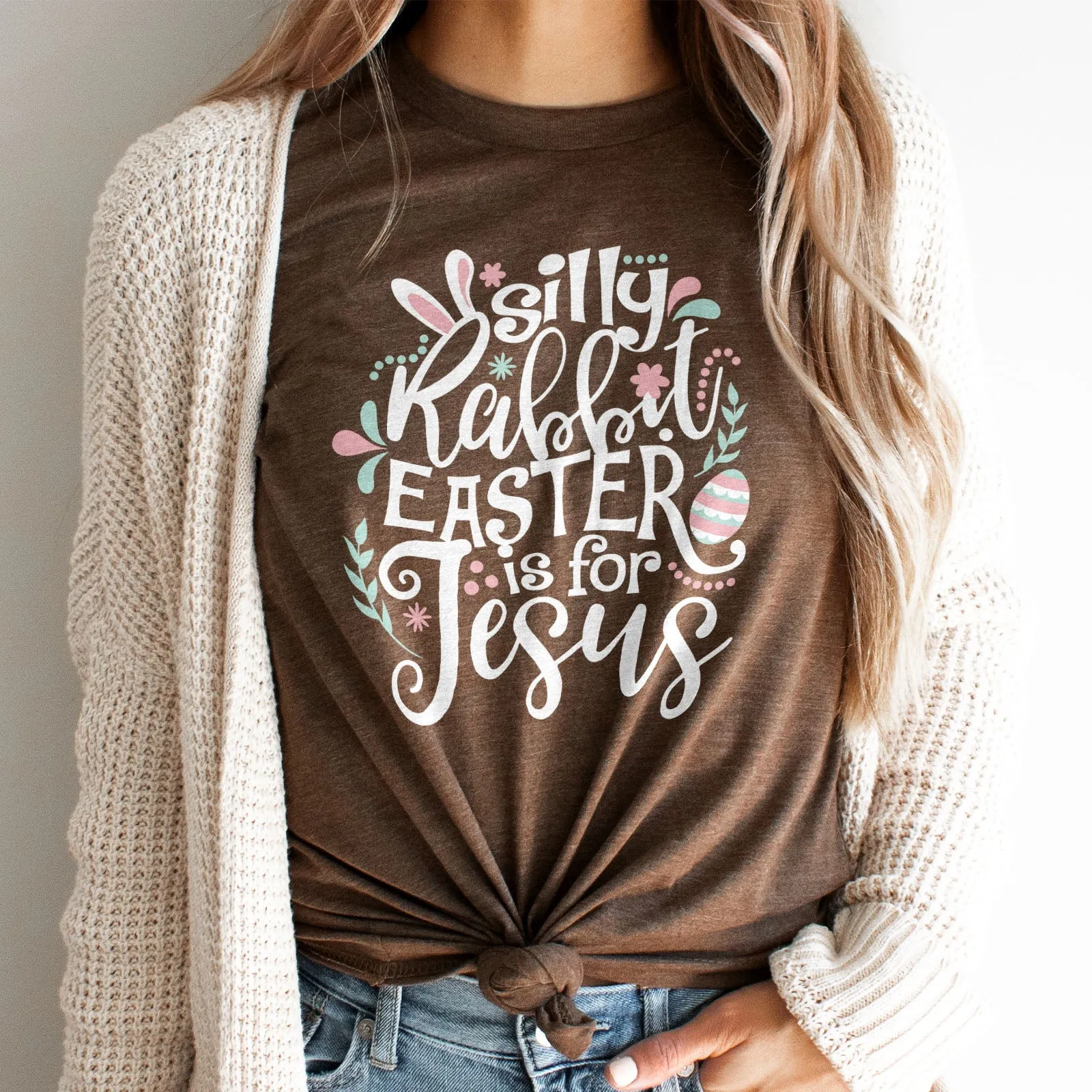 Silly Rabbit Easter Is For Jesus Tee Shirts For Women - Christian Easter T Shirts