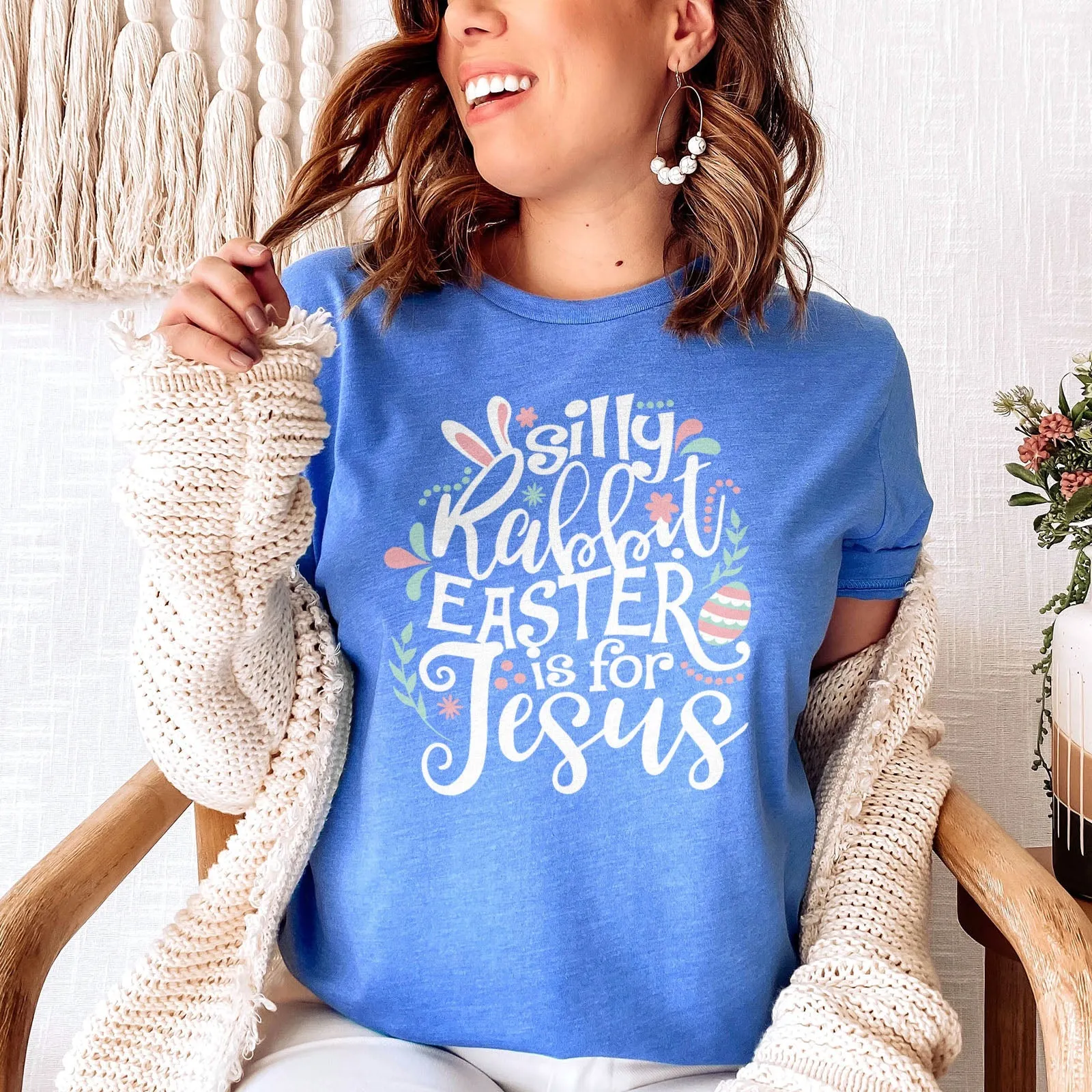 Silly Rabbit Easter Is For Jesus Tee Shirts For Women - Christian Easter T Shirts