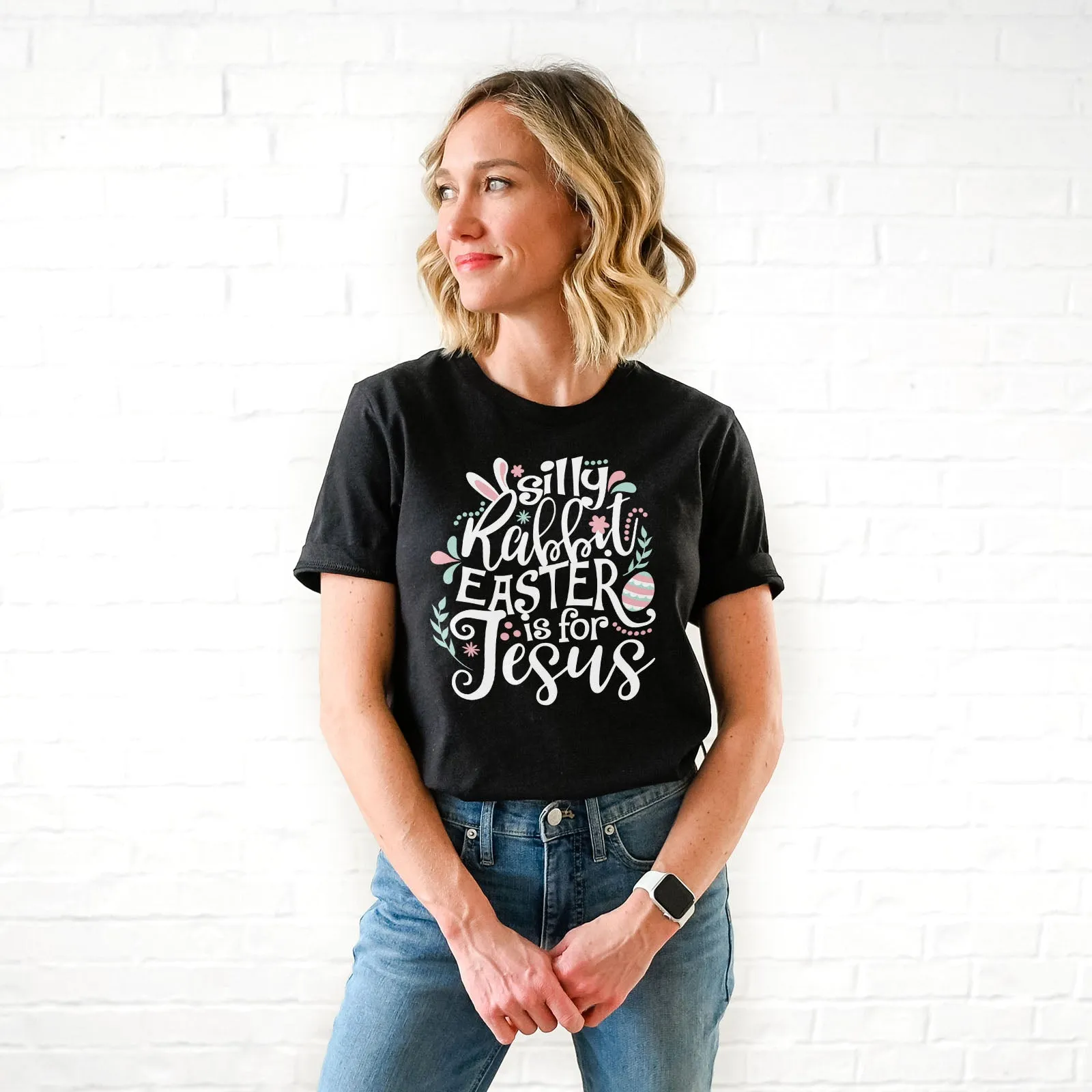 Silly Rabbit Easter Is For Jesus Tee Shirts For Women - Christian Easter T Shirts