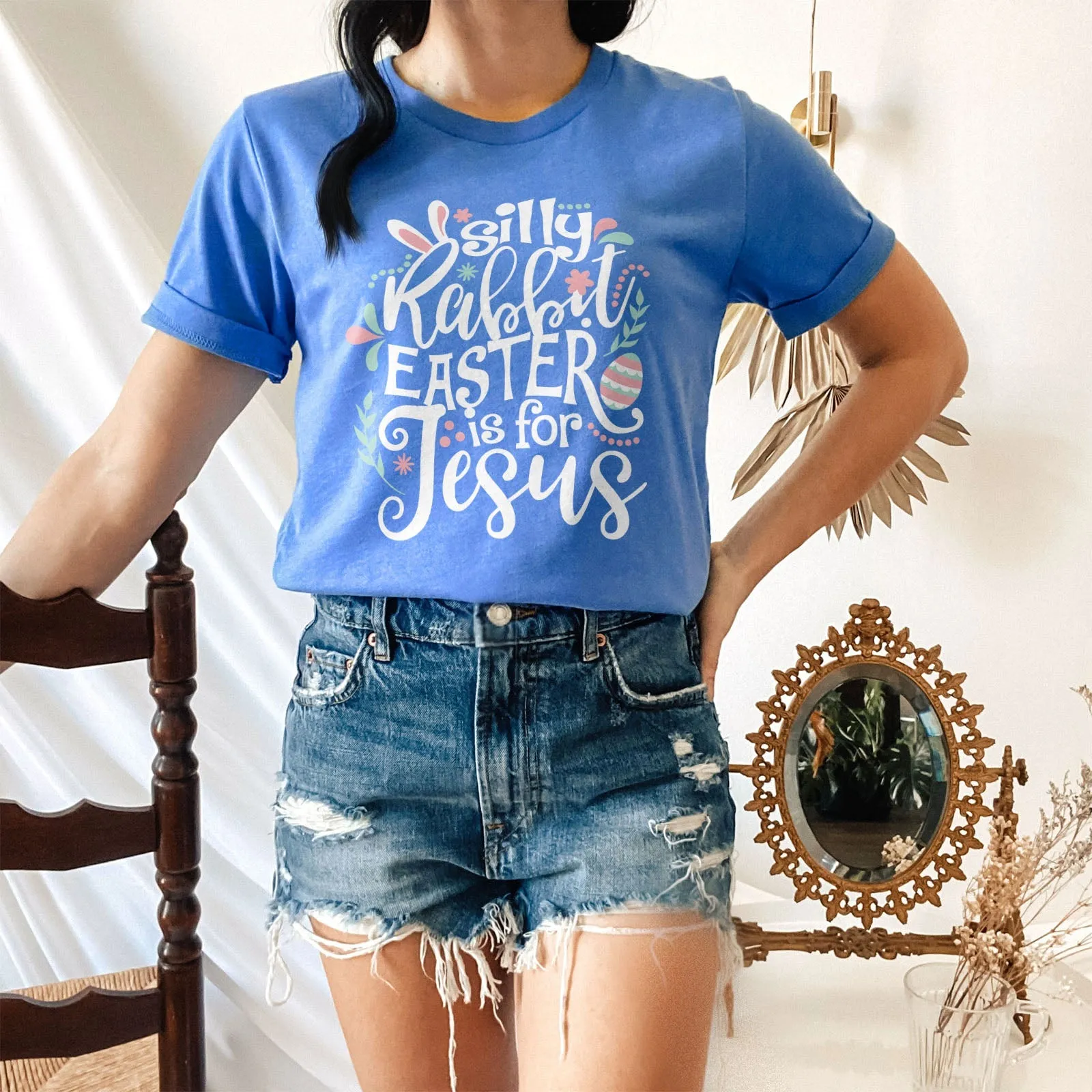 Silly Rabbit Easter Is For Jesus Tee Shirts For Women - Christian Easter T Shirts