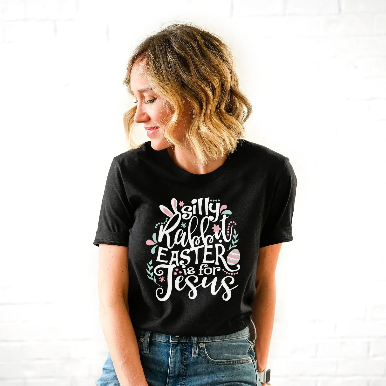 Silly Rabbit Easter Is For Jesus Tee Shirts For Women - Christian Easter T Shirts