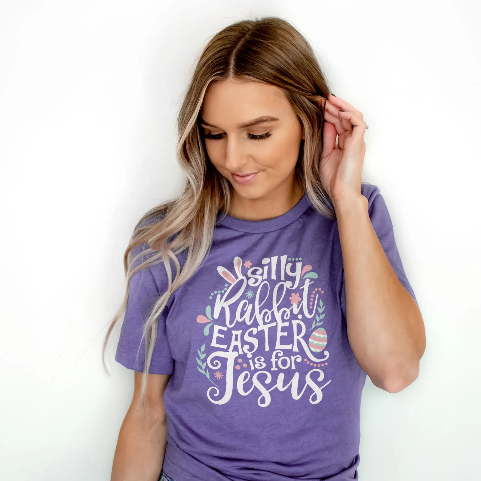 Silly Rabbit Easter Is For Jesus Tee Shirts For Women - Christian Easter T Shirts