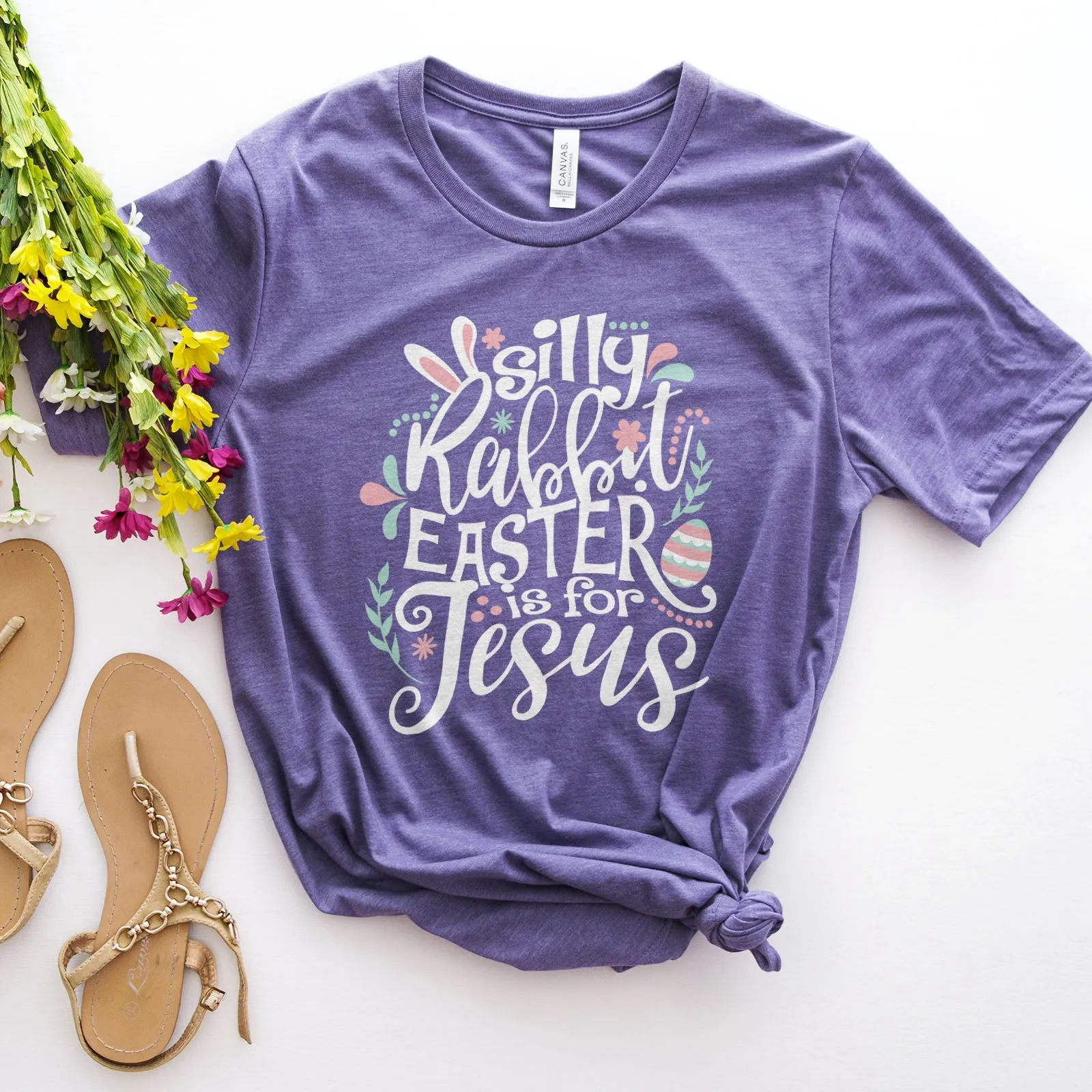 Silly Rabbit Easter Is For Jesus Tee Shirts For Women - Christian Easter T Shirts