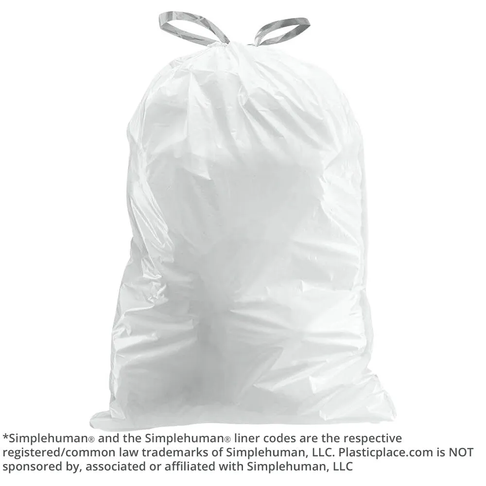 Simplehuman®* Compatible Trash Bags - Code R - 2.6 Gallon - 100/Case