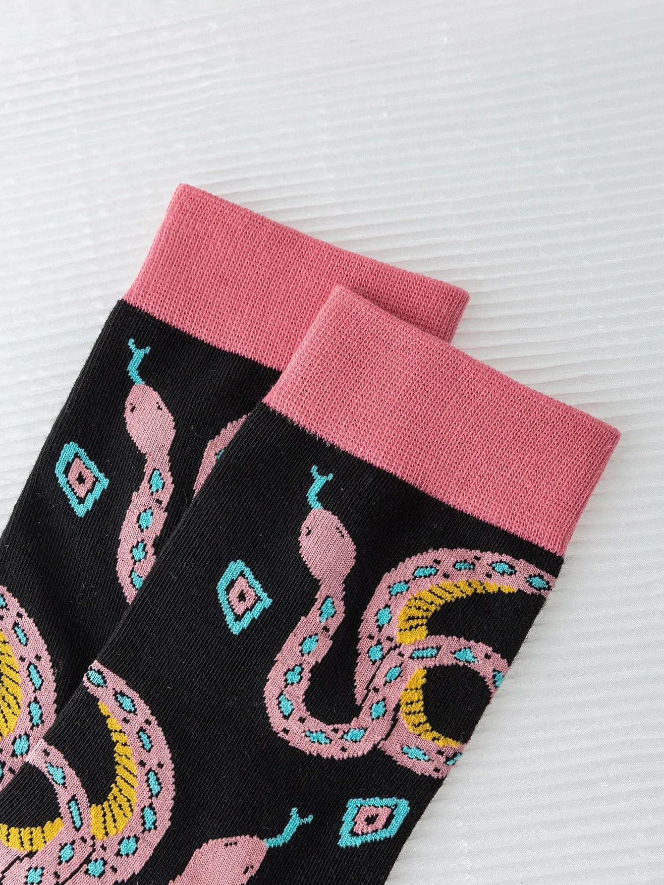 Snake Pattern Crew Socks Silly Socks for Women Funky Socks Funny Socks Novelty