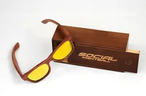 Social Paintball Sunglasses - Rosewood with Yellow Lens