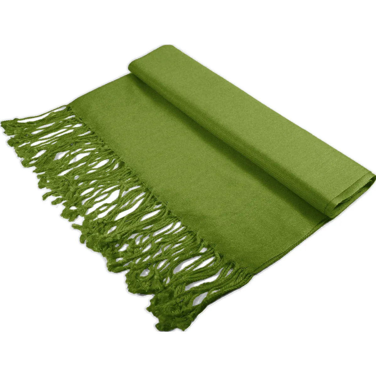 Solid Dark Olive Pashmina Scarves