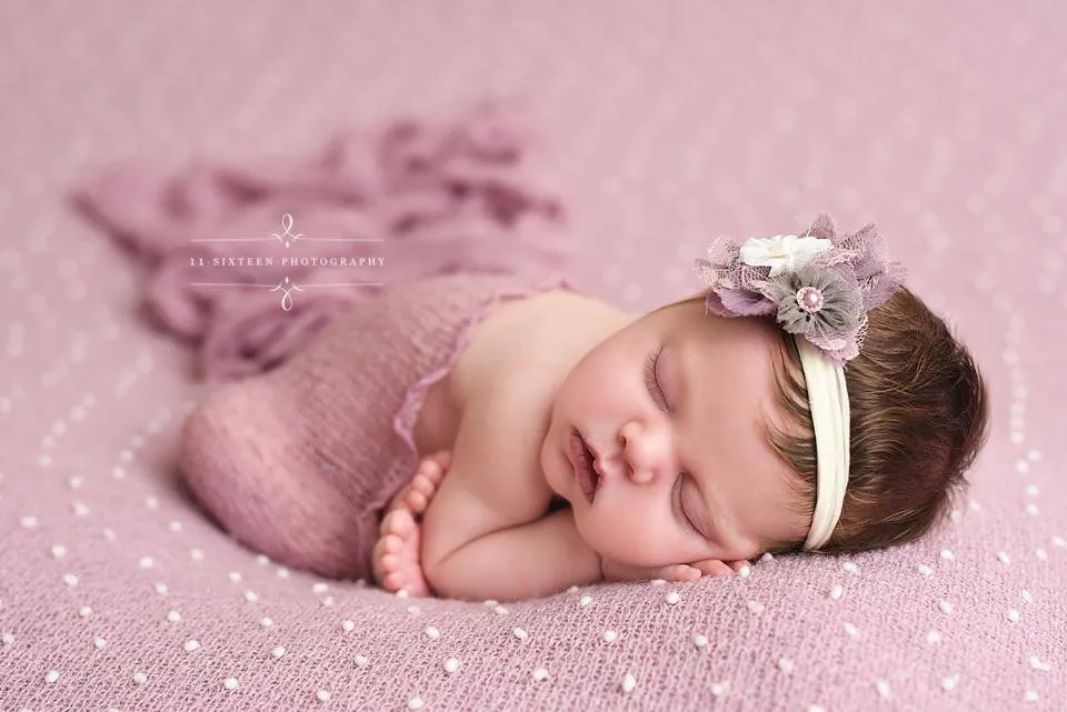 Sorbet Mauve Stretch Knit Newborn Baby Wrap