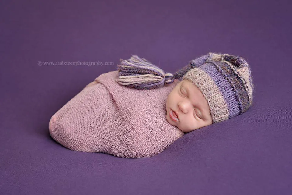 Sorbet Mauve Stretch Knit Newborn Baby Wrap