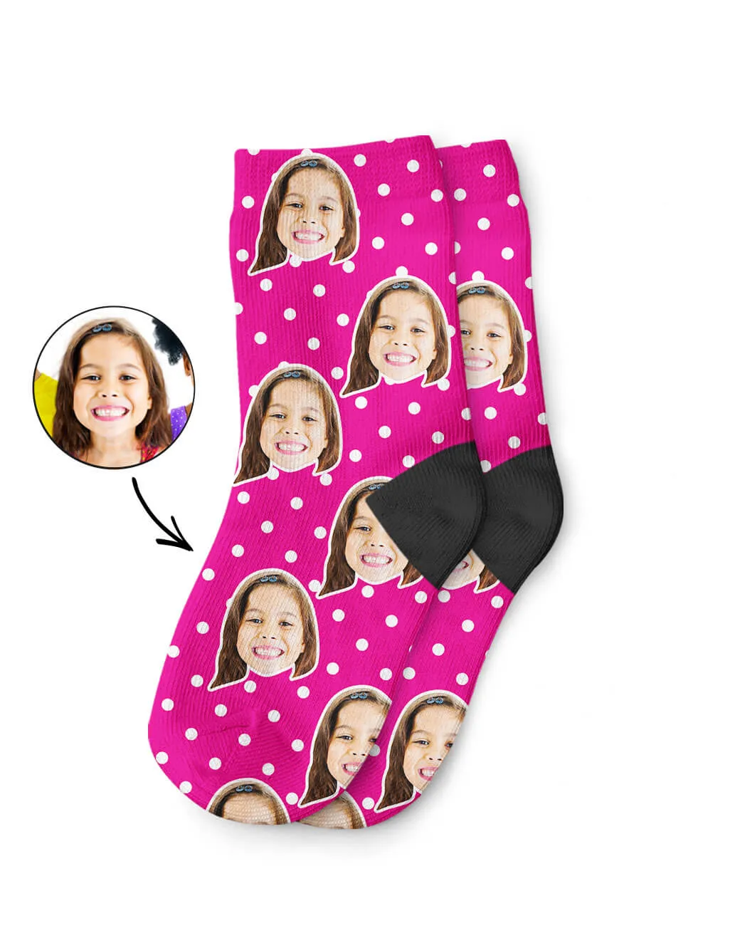 Spotty Face Kids Socks