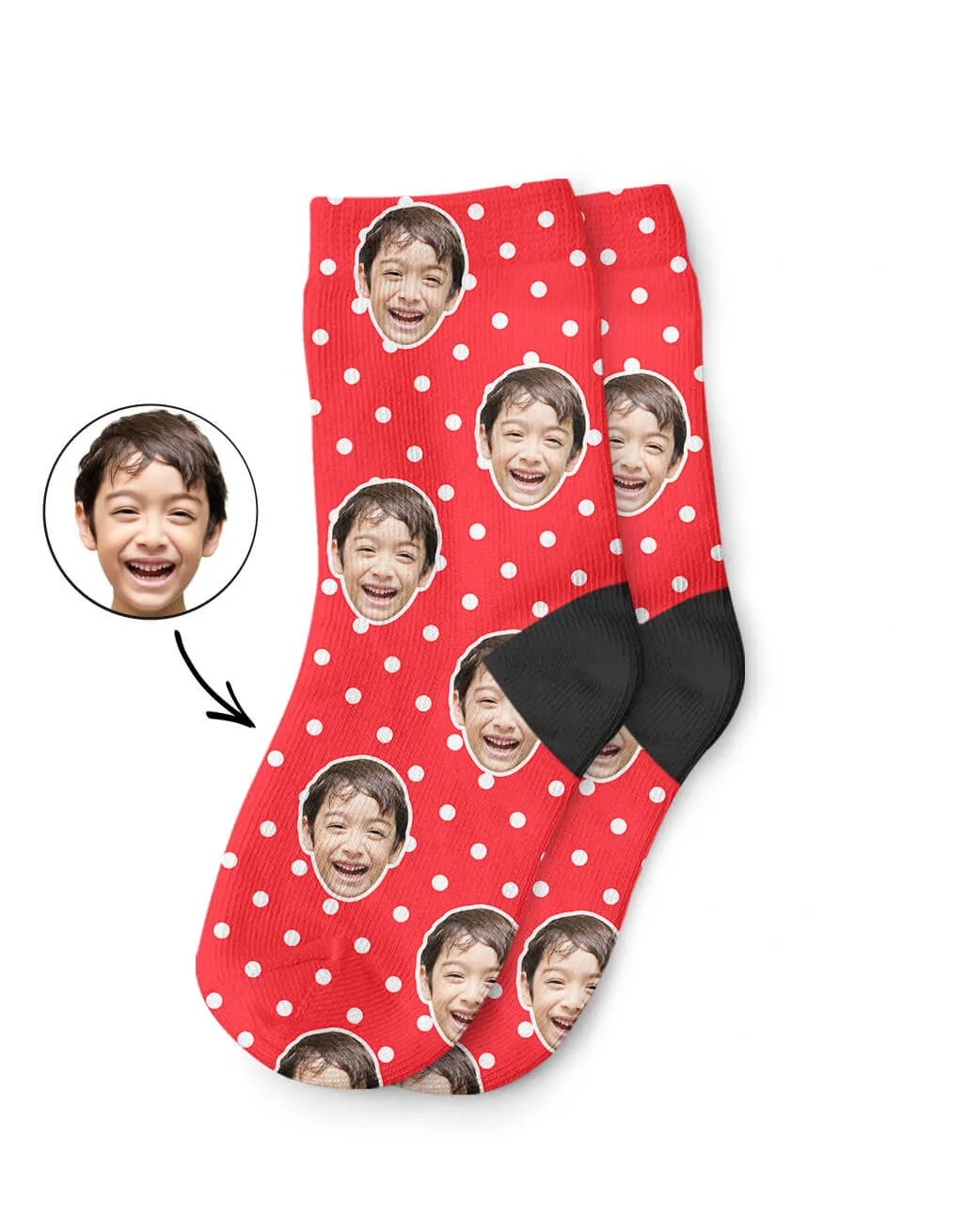 Spotty Face Kids Socks