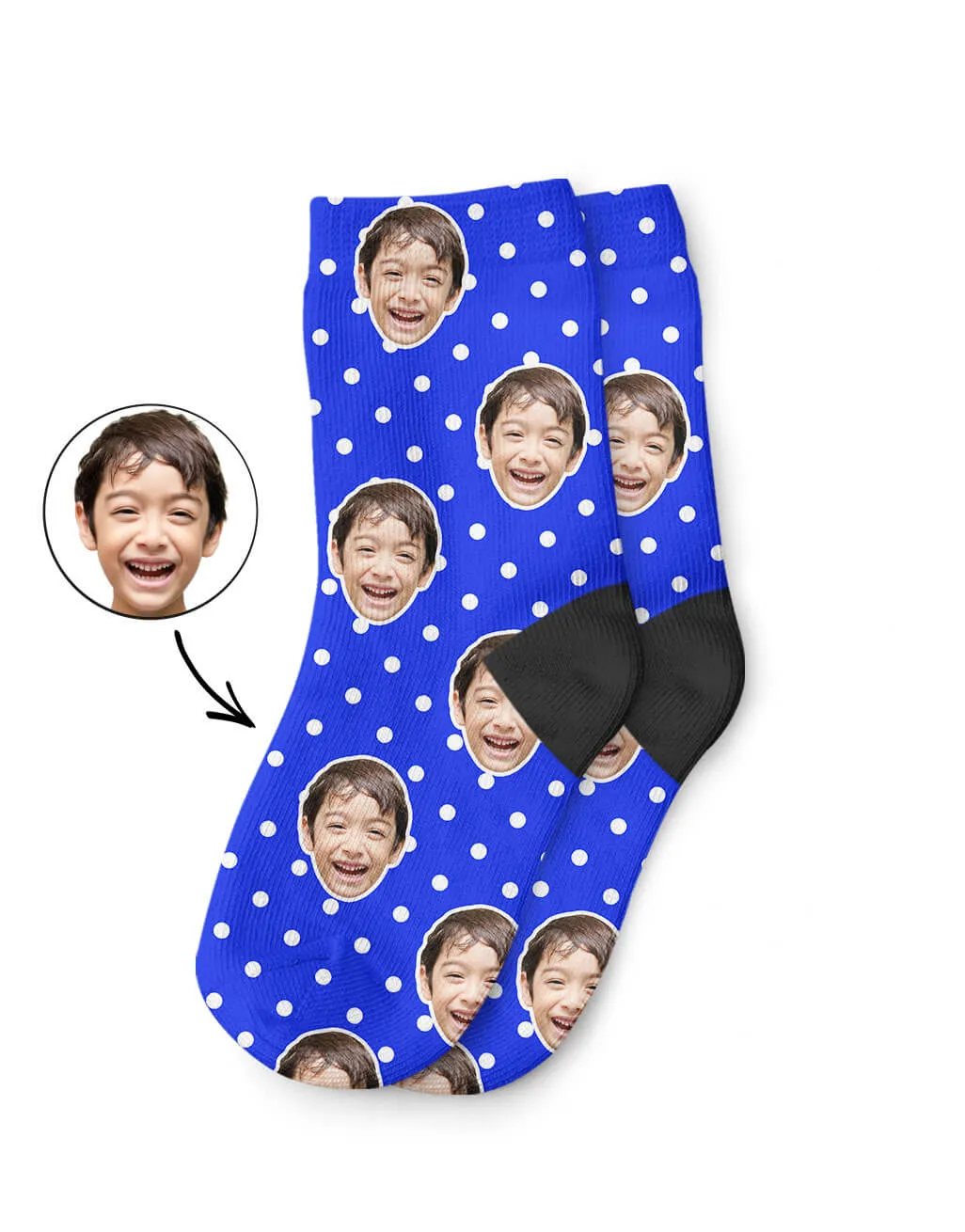 Spotty Face Kids Socks