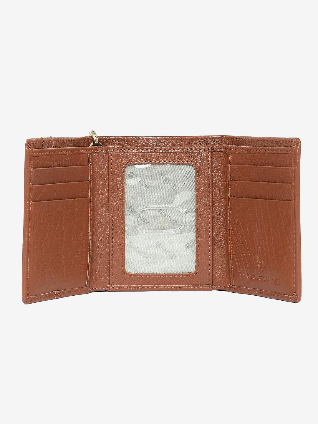 Spykar Men Light Brown Leather Wallet