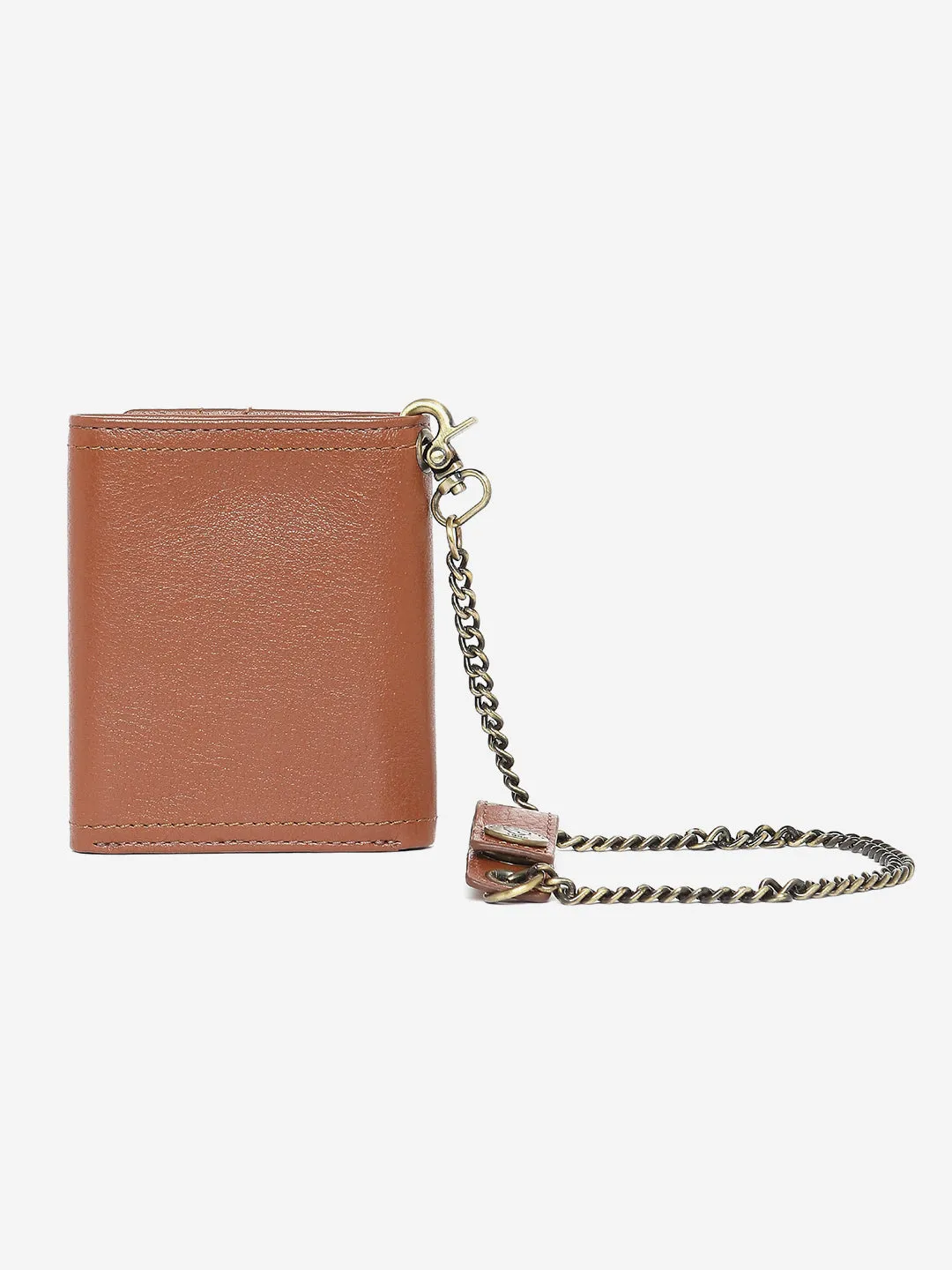 Spykar Men Light Brown Leather Wallet