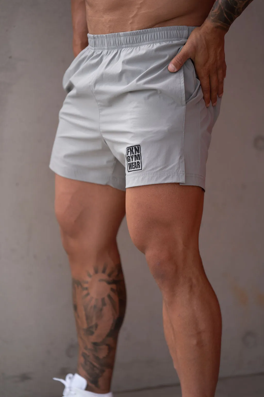 Steel | Men's Gym Shorts | Silver Grey