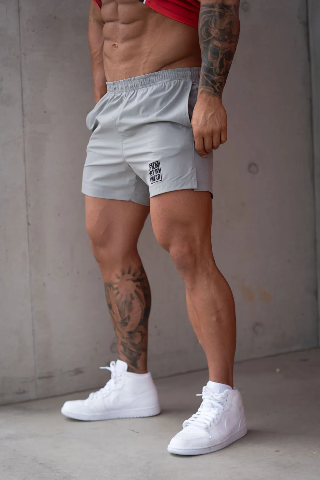 Steel | Men's Gym Shorts | Silver Grey