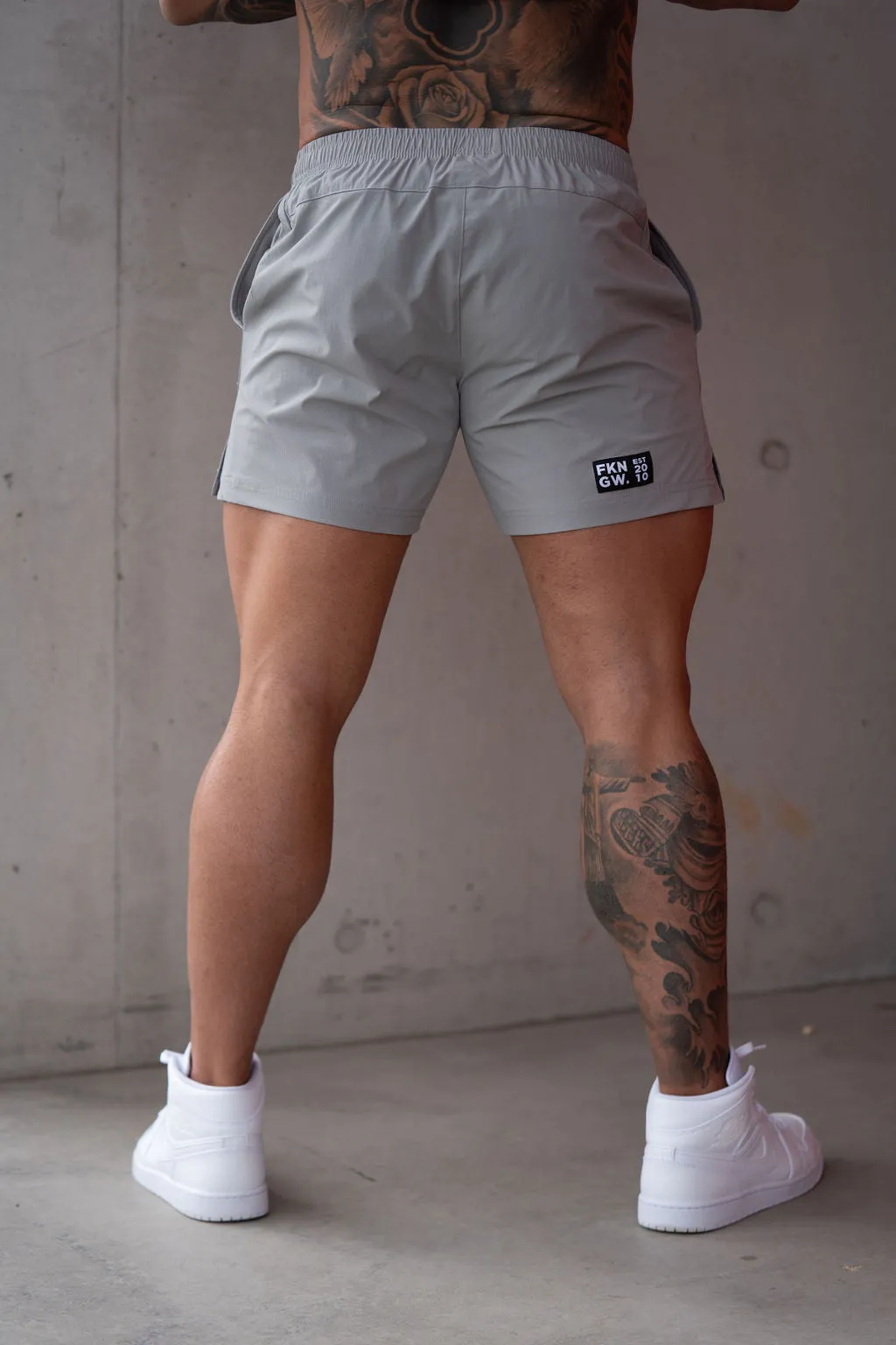 Steel | Men's Gym Shorts | Silver Grey