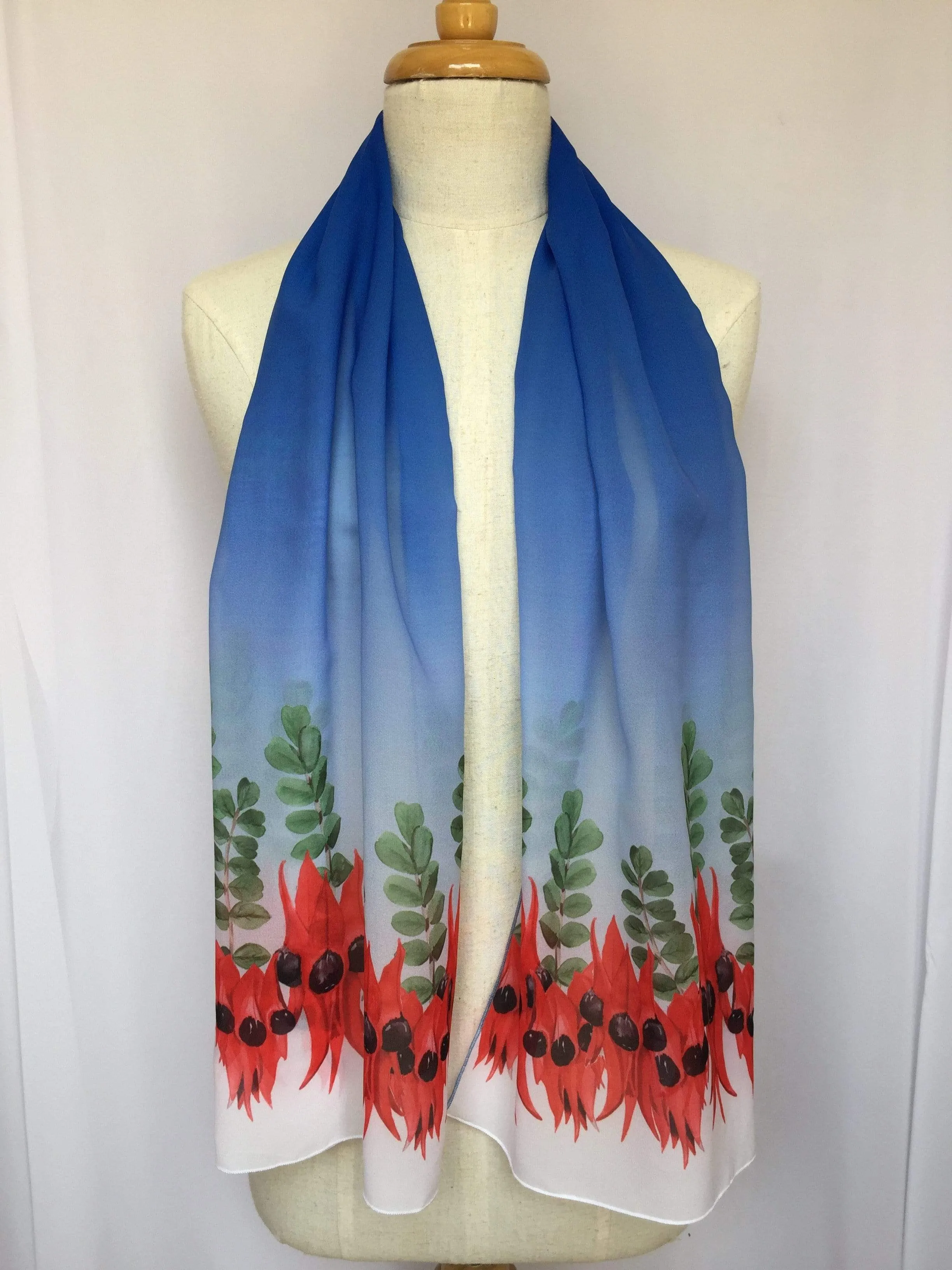 Sturt's Desert Pea Scarf Chiffon