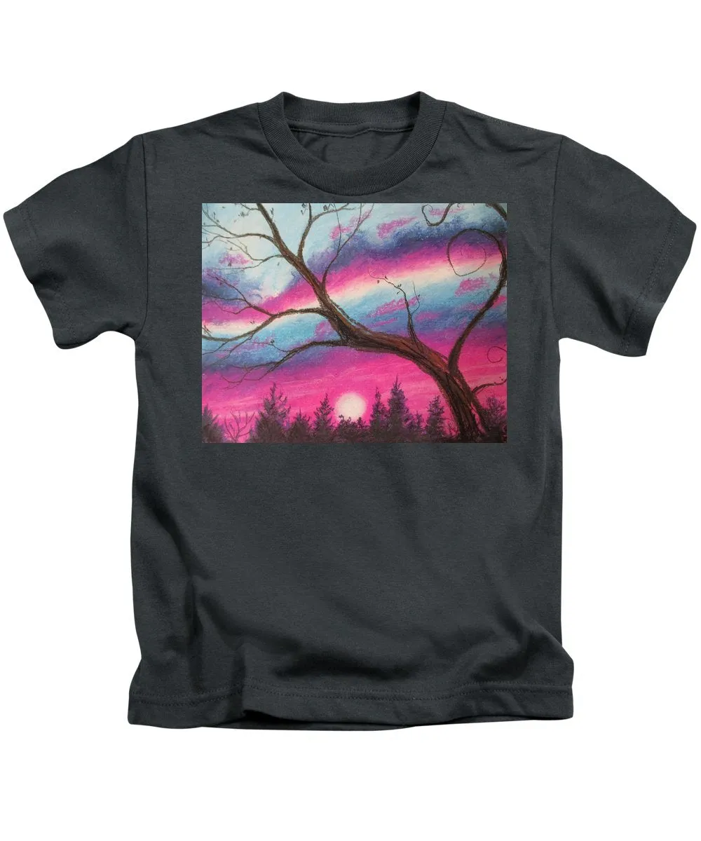 Sunsetting Tree - Kids T-Shirt