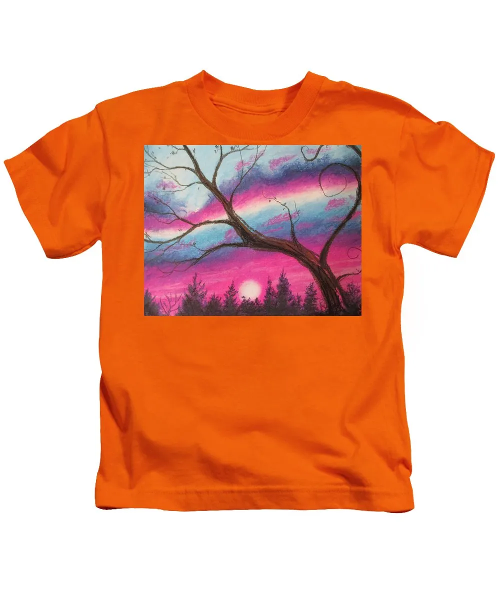 Sunsetting Tree - Kids T-Shirt