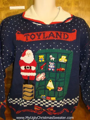 Toyland 80s Horrible Ugly Christmas Sweater Pullover