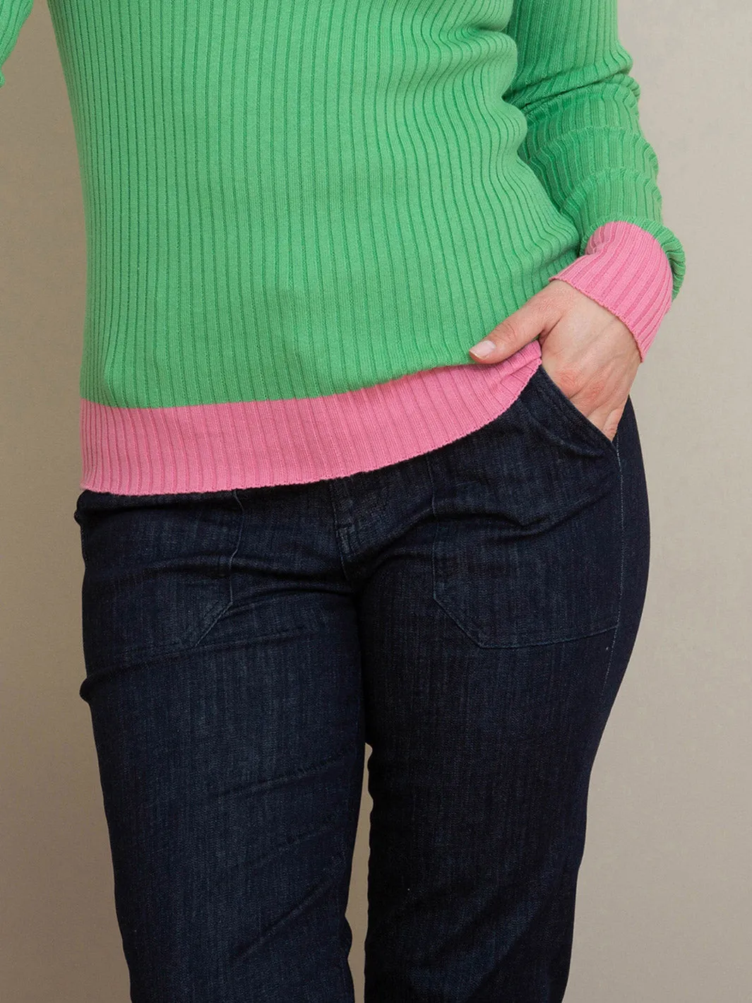 Trigon turtle neck knit top peppermint