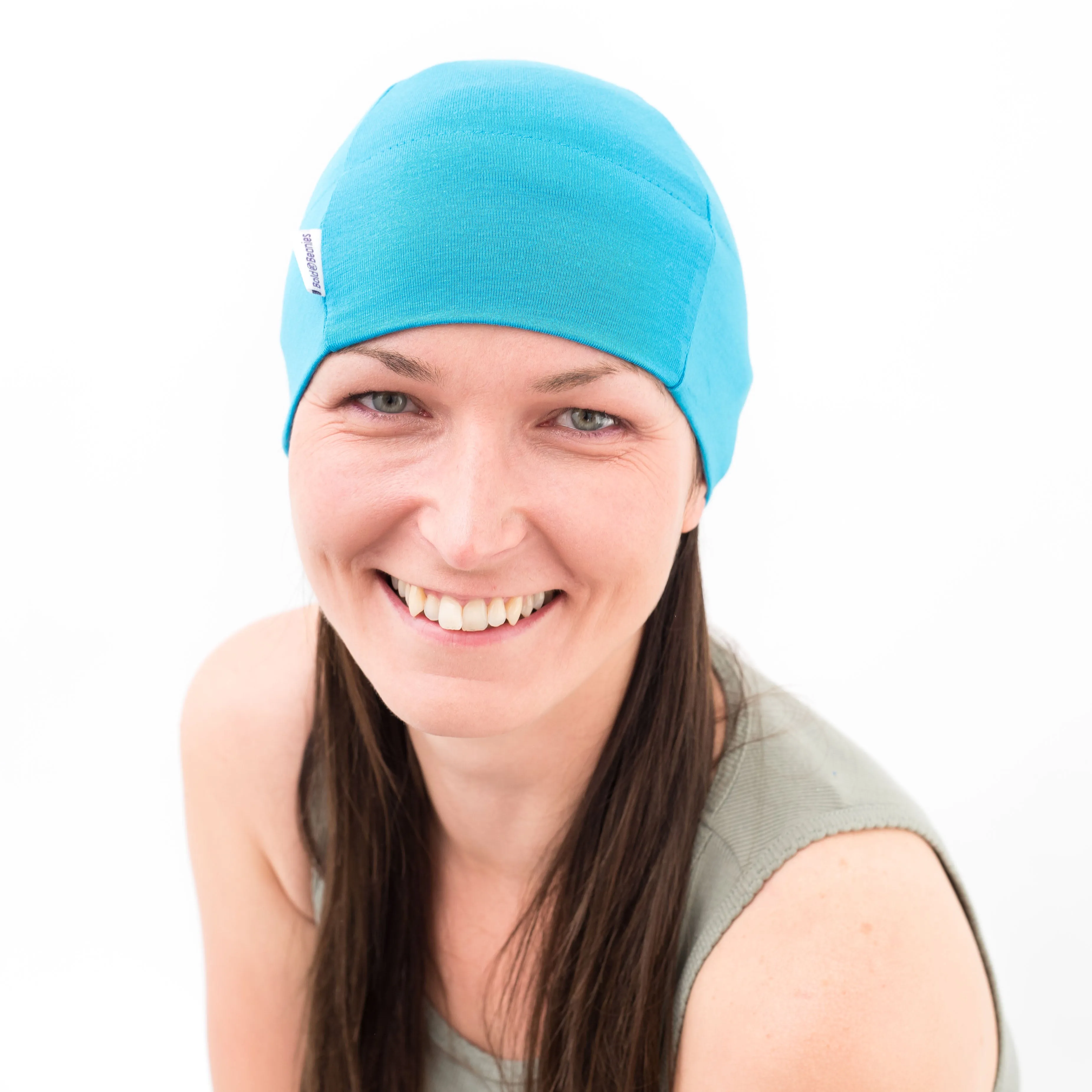 Turquoise Plain Alopecia Chemo Beanie