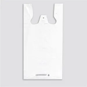 White T - Shirt Bags - 12" x 7" x 23" x 0.6 mil