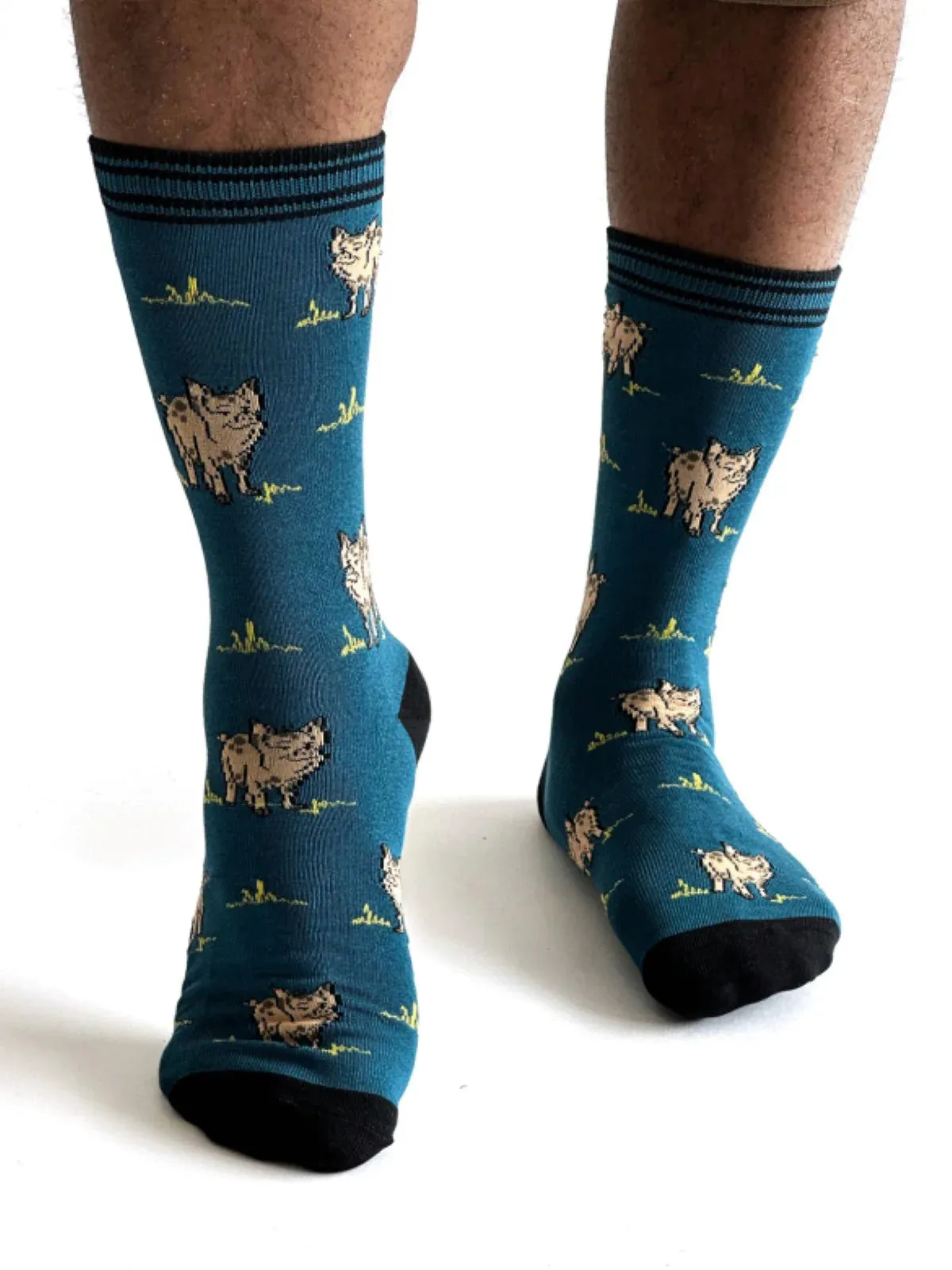 Willem Pig Bamboo and Organic Cotton Men's Crew Socks