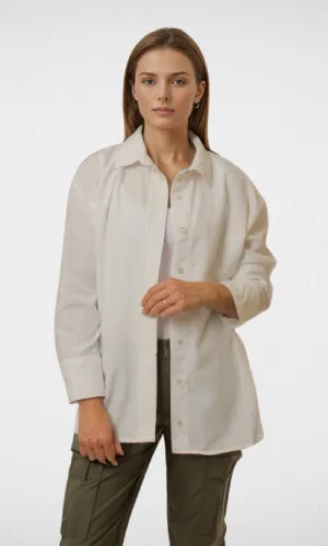 Women Linen Shirt (White)