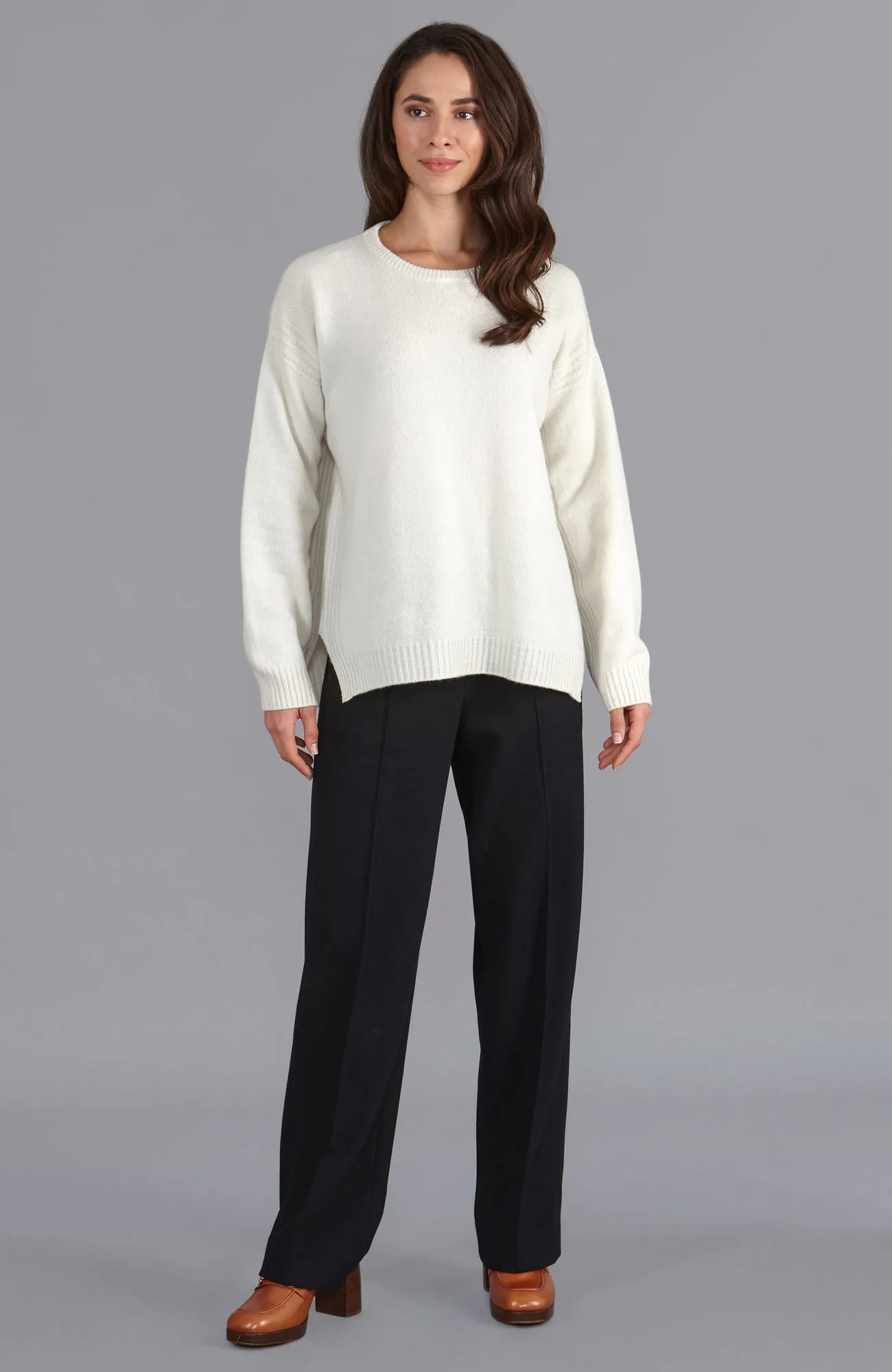 Womens Lambswool Drop Shoulder Jumper