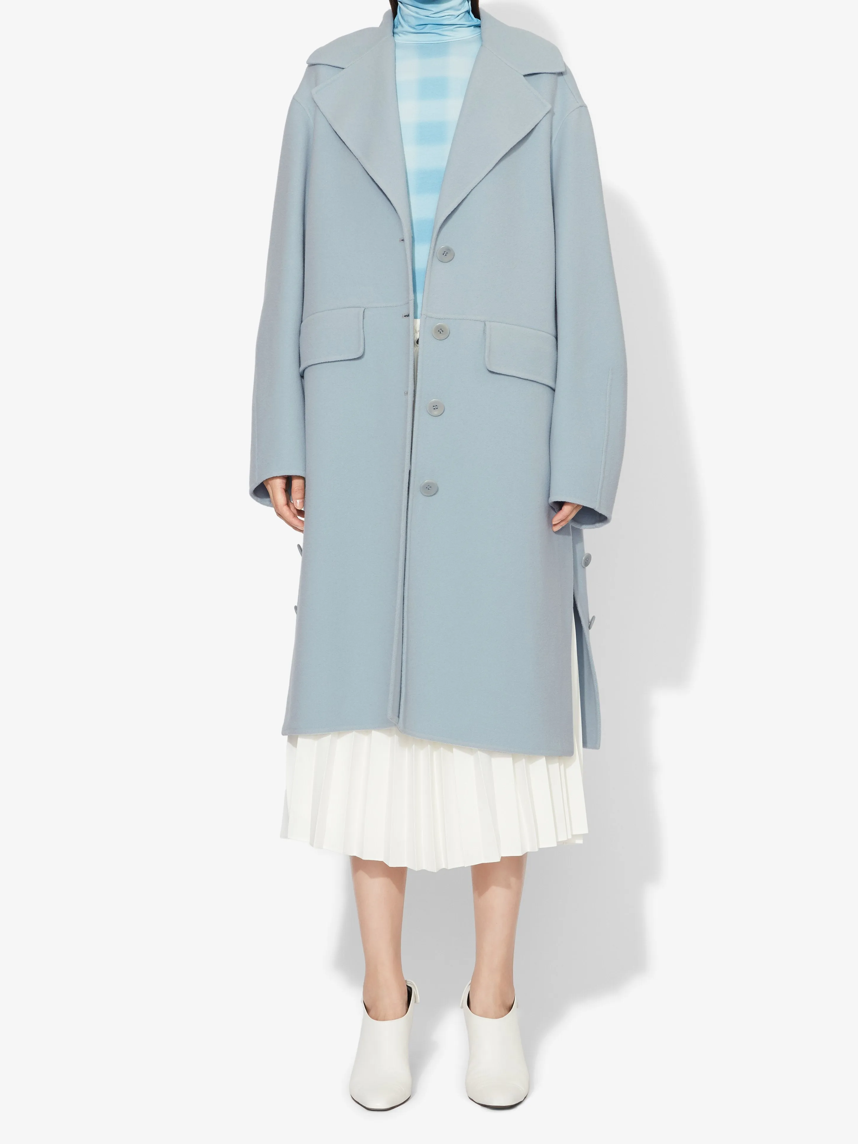 Wool Cashmere Double Face Long Coat