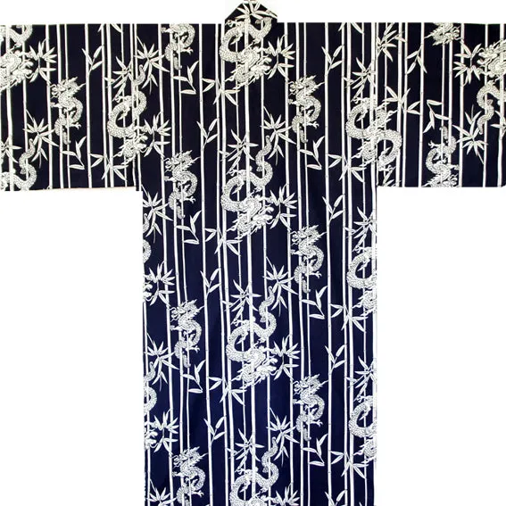 Yukata Robe for Men Bamboo and Dragon